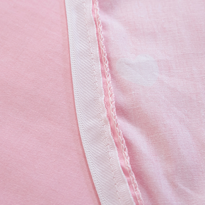 91家纺网 家纺一手货源 找家纺 锦润家纺 2024新款13372床笠床垫套全棉印花三件套玲珑花镜-粉