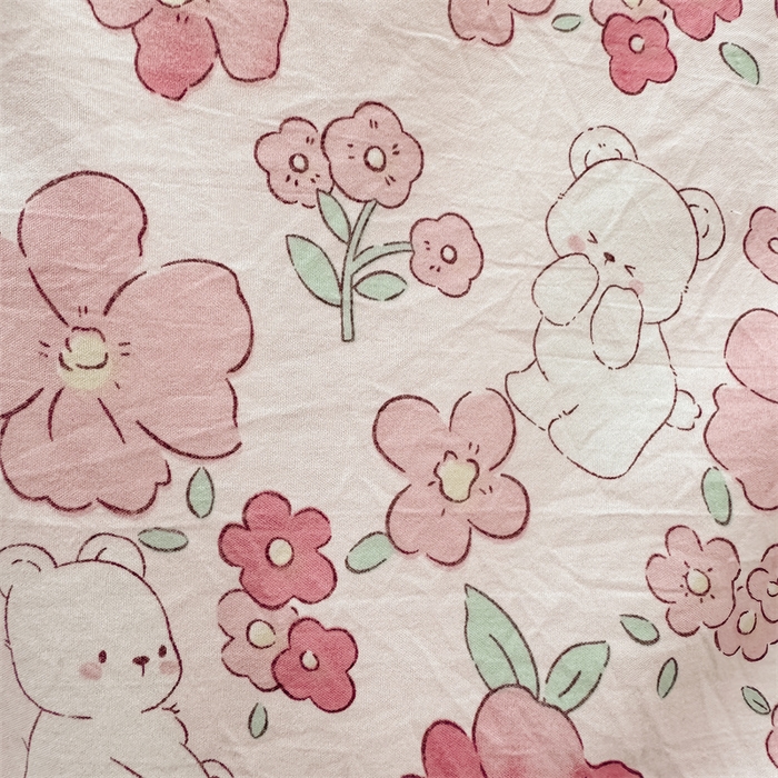 91家纺网 家纺一手货源 找家纺 美梦里 2024新款A类水洗棉棉花夏被 花园小熊