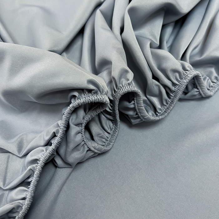 91家纺网 家纺一手货源 找家纺 笠裙家纺 2024新款水洗真丝刺绣床笠系列  绅士蓝