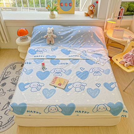 91家纺网 家纺一手货源 找家纺 柒星睡袋 2024新款全棉印花隔脏睡袋旅行睡袋 帕恰兔