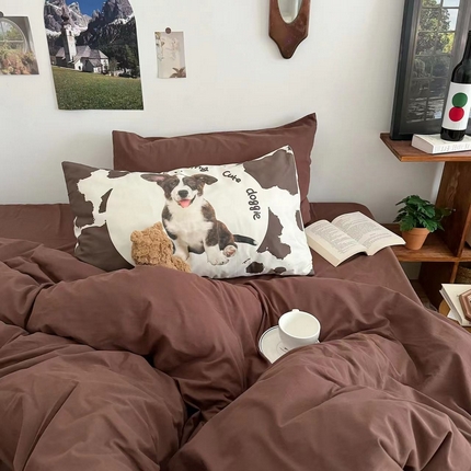 91家纺网 家纺一手货源 找家纺 （总）艾沁 2024新款博主风全棉加密水洗棉四件套