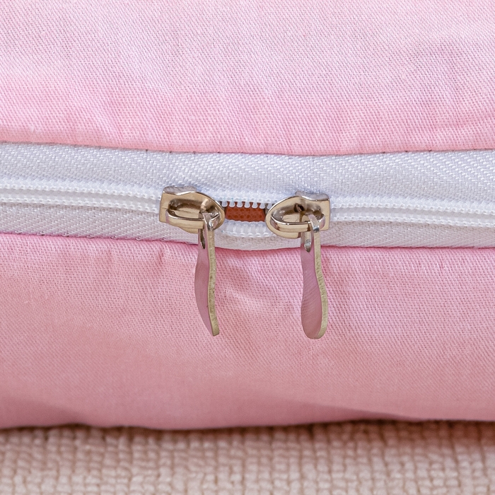 91家纺网 家纺一手货源 找家纺 锦润家纺 2024新款13372床笠床垫套全棉印花三件套玲珑花镜-粉