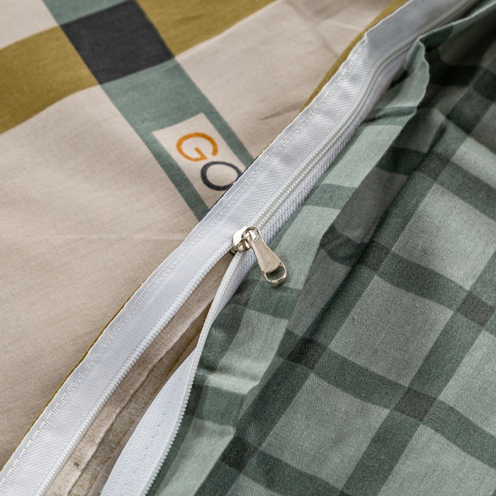 91家纺网 家纺一手货源 找家纺 锦润家纺 2024新款13372床笠床垫套全棉印花三件套星辰-咖