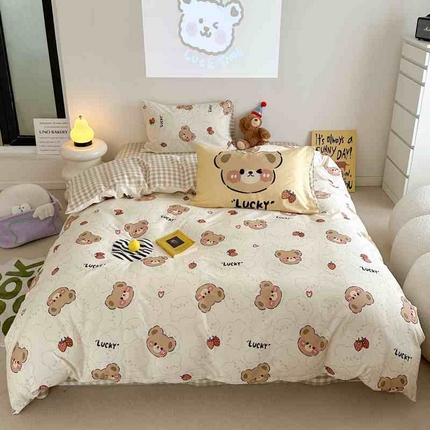 91家纺网 家纺一手货源 找家纺 （总）乐童家纺 2024新款13372纯棉数码印花四件套-第二波