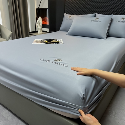 91家纺网 家纺一手货源 找家纺 （总）笠裙家纺 2024新款水洗真丝刺绣床笠系列