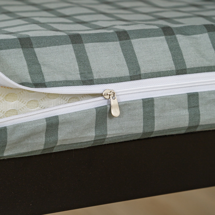 91家纺网 家纺一手货源 找家纺 锦润家纺 2024新款13372床笠床垫套全棉印花三件套星辰-咖