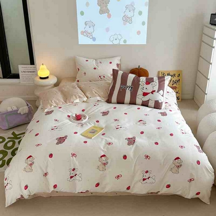 91家纺网 家纺一手货源 找家纺 （总）乐童家纺 2024新款13372纯棉数码印花四件套-第二波