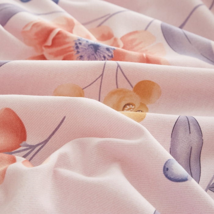 91家纺网 家纺一手货源 找家纺 金纱玉纺家纺 2024新款加厚AB版四件套秋天童话-粉