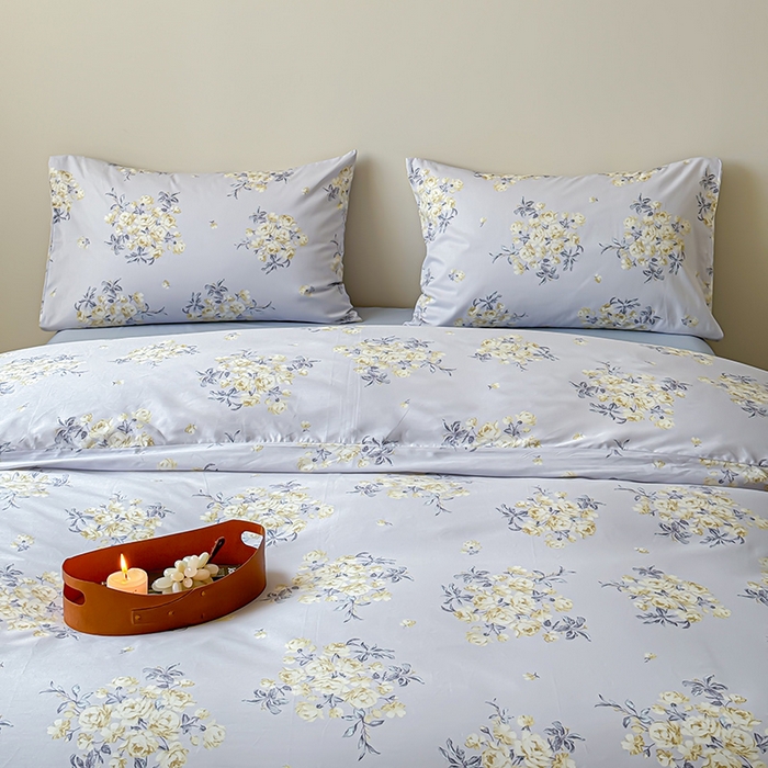 91家纺网 家纺一手货源 找家纺 2024新款全棉13370花卉款系列四件套 山椿