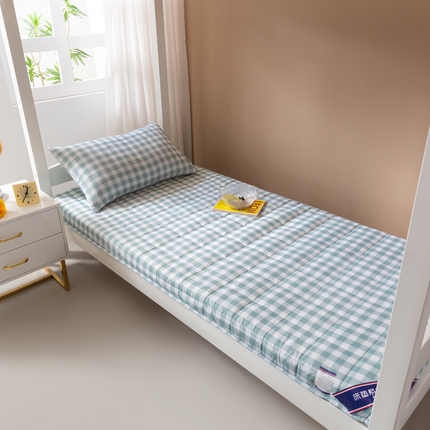 91家纺网 家纺一手货源 找家纺 元昊床垫 2025新款无印风水洗棉床垫 维希格-蓝