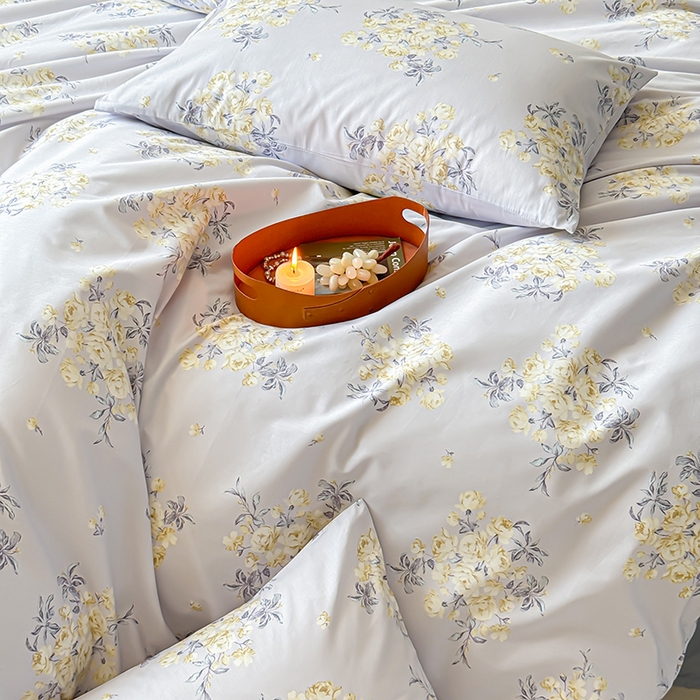 91家纺网 家纺一手货源 找家纺 2024新款全棉13370花卉款系列四件套 山椿