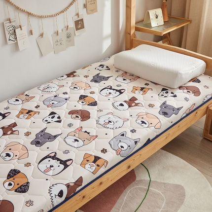 91家纺网 家纺一手货源 找家纺 （总）羽涵家纺 新款10A抗菌磨毛彩虹绵印花棉花床垫-学生单边款