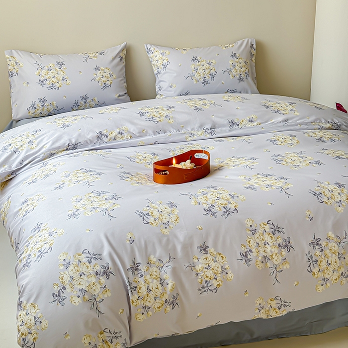 91家纺网 家纺一手货源 找家纺 2024新款全棉13370花卉款系列四件套 山椿