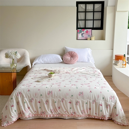 91家纺网 家纺一手货源 找家纺 （总）柚子YOUTH 2024新款凉感冰皮印花夏被