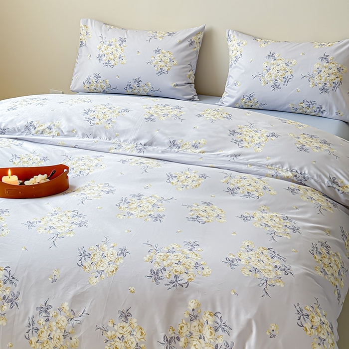 91家纺网 家纺一手货源 找家纺 2024新款全棉13370花卉款系列四件套 山椿