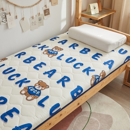 91家纺网 家纺一手货源 找家纺 （总）羽涵家纺 新款10A抗菌磨毛彩虹绵印花棉花床垫-学生单边款