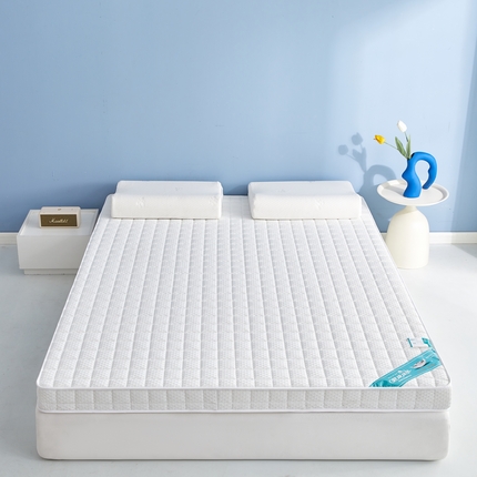 时奥家纺 2024新款针织凝胶海绵床垫 华夫格白