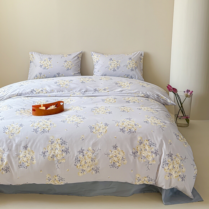 91家纺网 家纺一手货源 找家纺 2024新款全棉13370花卉款系列四件套 山椿