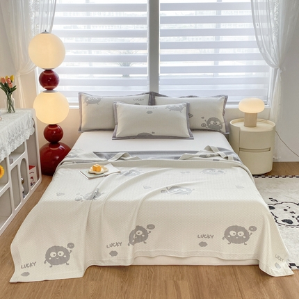 典冠 2024新款A类凉感亲肤毯夏被 煤球灰