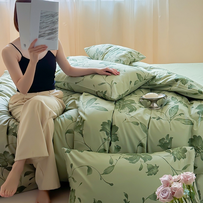 91家纺网 家纺一手货源 找家纺 （总）2024新款全棉13370花卉款系列四件套