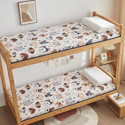 91家纺网 家纺一手货源 找家纺 招财狼家纺 2024新款磨毛彩虹绵印花棉花床垫-学生单边款 单边-可爱狗