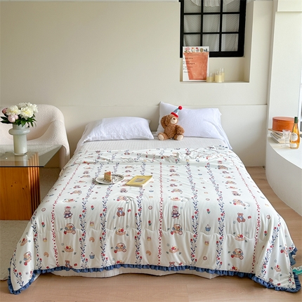 91家纺网 家纺一手货源 找家纺 （总）柚子YOUTH 2024新款凉感冰皮印花夏被