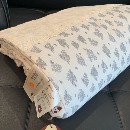 奈萝 2024新款法式花边针织夏被春秋被 南法假日