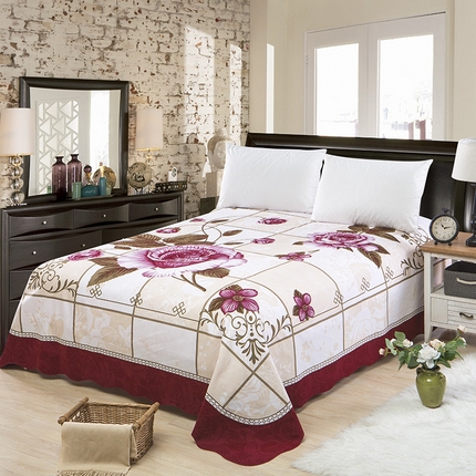 91家纺网 家纺一手货源 找家纺 润淳 2025新款全棉活性磨毛国民床单 出水芙蓉