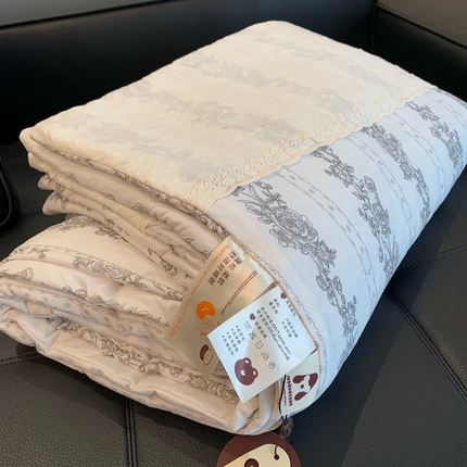 奈萝 2024新款法式花边针织夏被春秋被 赫本