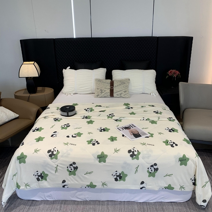 91家纺网 家纺一手货源 找家纺 奈萝家纺 2024新款A类凉感丝小凉皮夏被可机洗夏被新品空调被小熊猫