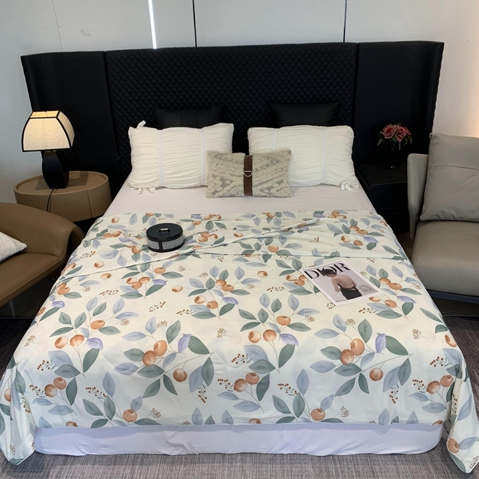 91家纺网 家纺一手货源 找家纺 奈萝家纺 2024新款A类凉感丝小凉皮夏被可机洗夏被新品空调被盛夏果实