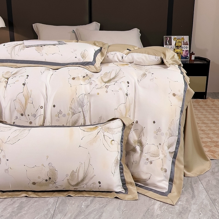 91家纺网 家纺一手货源 找家纺 （总）氧家 2024新款兰精天丝数码印花四件套双对角工艺