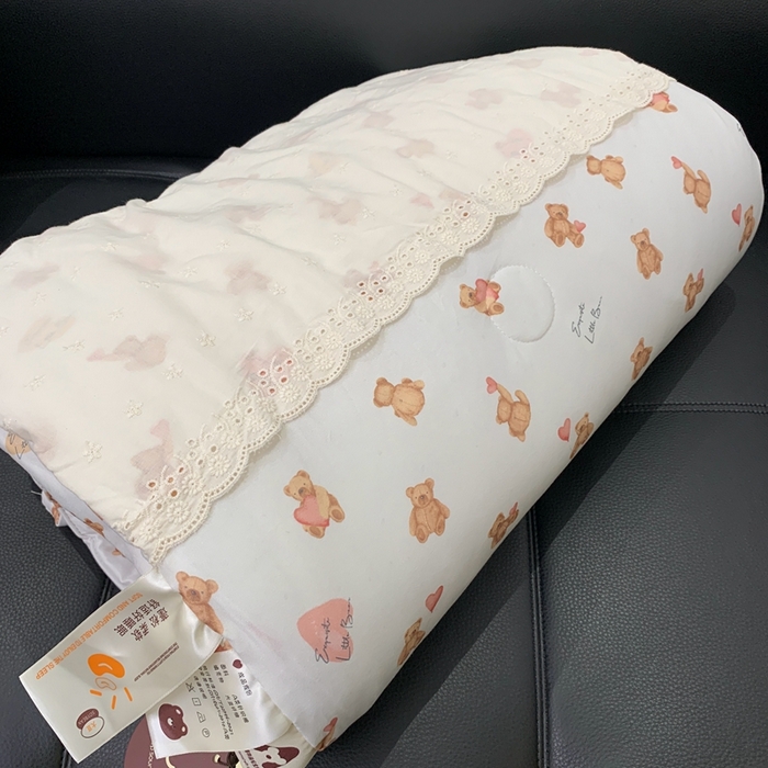 91家纺网 家纺一手货源 找家纺 奈萝 2024新款法式花边针织夏被春秋被 爱心熊