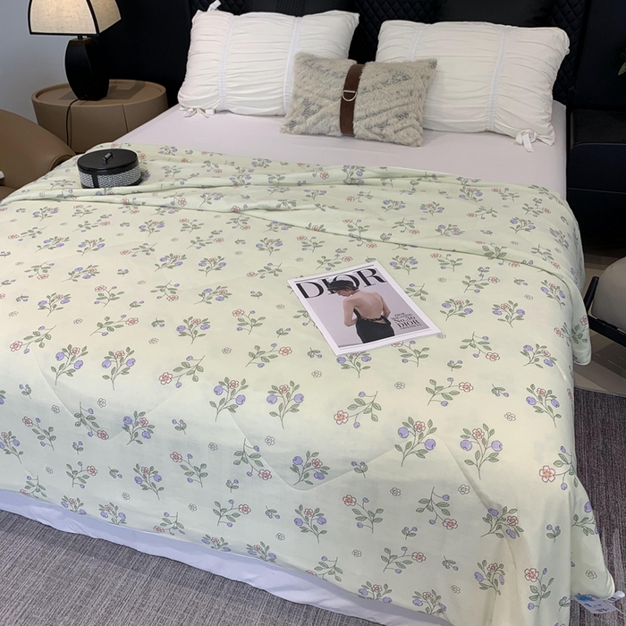 91家纺网 家纺一手货源 找家纺 奈萝家纺 2024新款A类凉感丝小凉皮夏被可机洗夏被新品空调被蓝莓多多