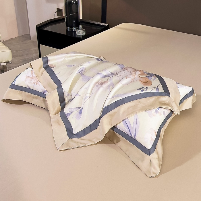 91家纺网 家纺一手货源 找家纺 氧家 2024新款兰精天丝数码印花四件套双对角工艺 淑芬小姐