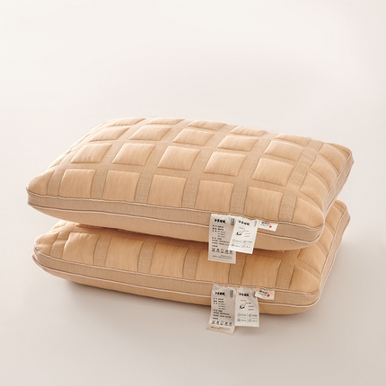 贵夫人 2024新款A类奶呼超柔针织吨吨面包枕枕头枕芯 卡其48*74cm/只