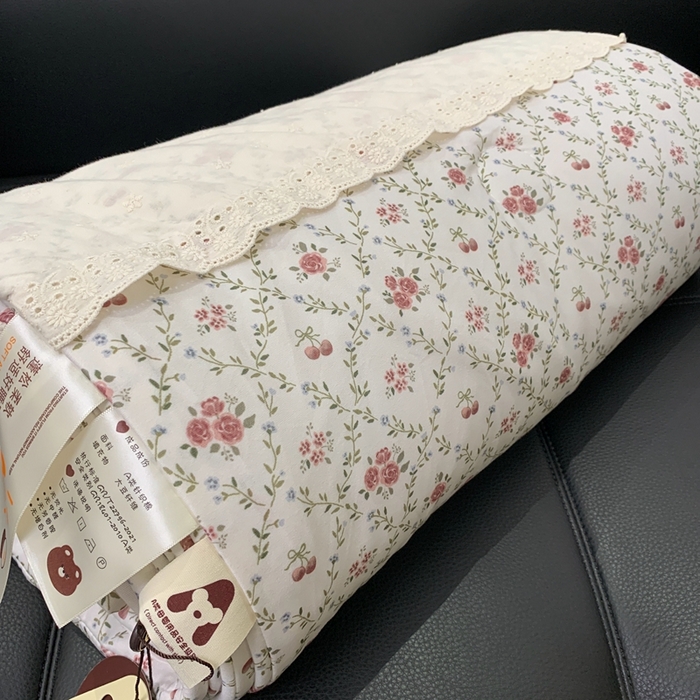 91家纺网 家纺一手货源 找家纺 奈萝 2024新款法式花边针织夏被春秋被 樱桃