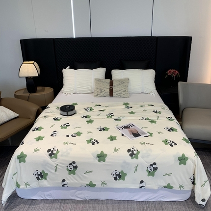 91家纺网 家纺一手货源 找家纺 奈萝家纺 2024新款A类凉感丝小凉皮夏被可机洗夏被新品空调被小熊猫