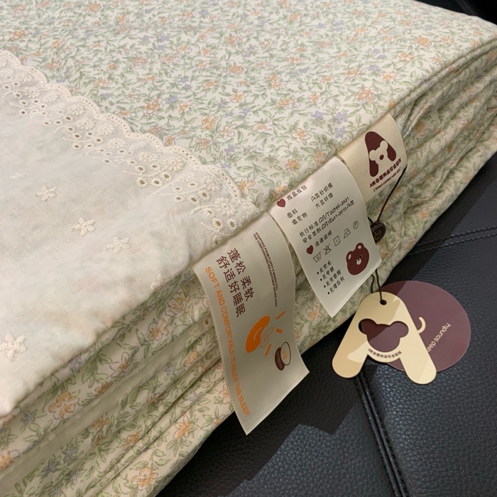 91家纺网 家纺一手货源 找家纺 奈萝 2024新款法式花边针织夏被春秋被 亿夏