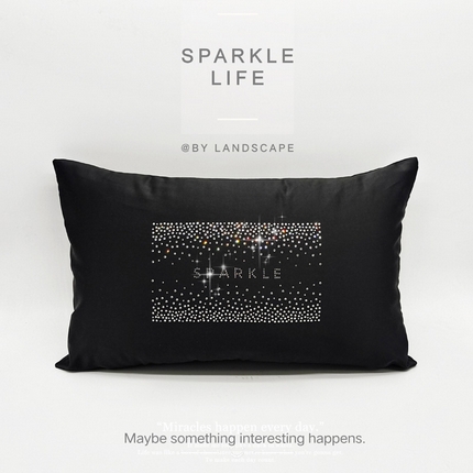 91家纺网 家纺一手货源 找家纺 （总）露函家居 2024款禅丝高精密字母小方钻抱枕芯腰枕靠枕头