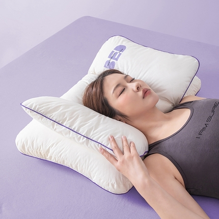 （总）贵夫人 2024新款蝶型双翼侧睡双层护颈枕枕头枕芯