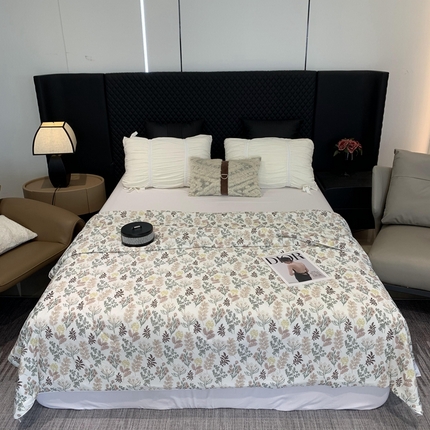 91家纺网 家纺一手货源 找家纺 奈萝家纺 2024新款A类凉感丝小凉皮夏被可机洗夏被新品空调被桔梗