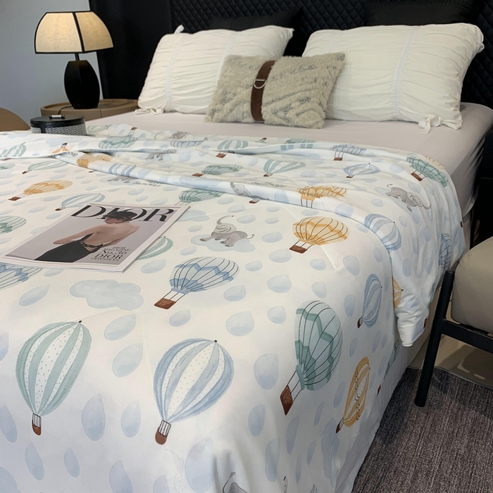 91家纺网 家纺一手货源 找家纺 奈萝家纺 2024新款A类凉感丝小凉皮夏被可机洗夏被新品空调被热气球