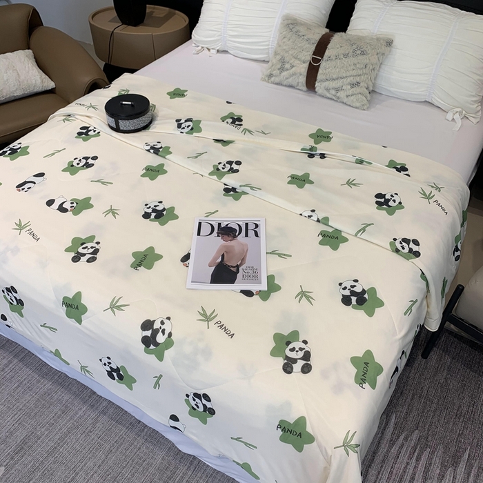 91家纺网 家纺一手货源 找家纺 奈萝家纺 2024新款A类凉感丝小凉皮夏被可机洗夏被新品空调被小熊猫