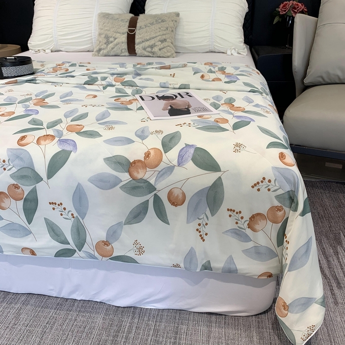 91家纺网 家纺一手货源 找家纺 奈萝家纺 2024新款A类凉感丝小凉皮夏被可机洗夏被新品空调被盛夏果实