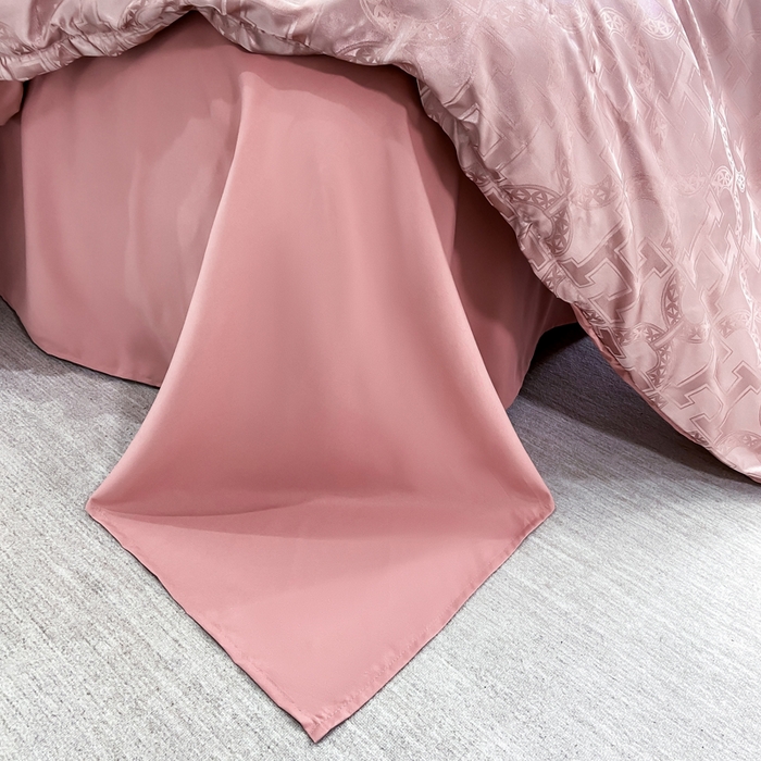 91家纺网 家纺一手货源 找家纺 莱欧纳家纺 2025新款轻奢欧式提花四件套 繁花-豆沙