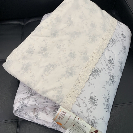 奈萝 2024新款法式花边针织夏被春秋被 池影