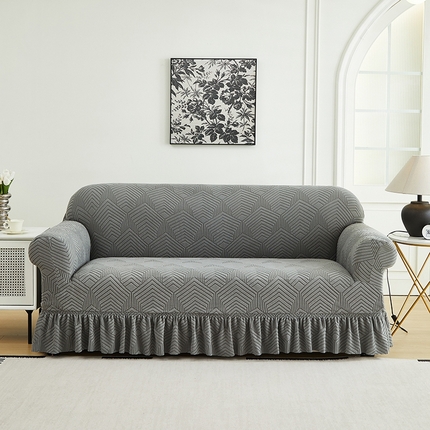 91家纺网 家纺一手货源 找家纺 （总）逐日沙发套 2024新款提花裙摆沙发套 -时光