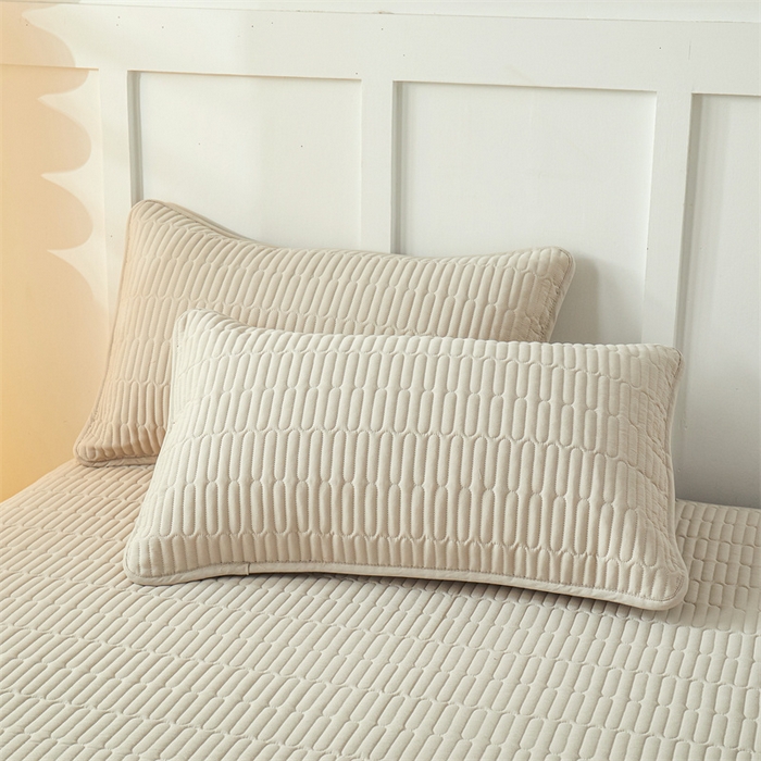 91家纺网 家纺一手货源 找家纺 （总）3C 2024新款A类全棉水洗棉大豆夹棉防水床笠-网忆 