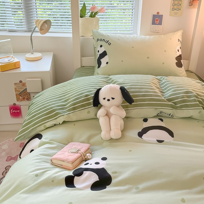 91家纺网 家纺一手货源 找家纺 寻米 2024新款全棉印花学生床三件套 爱你熊